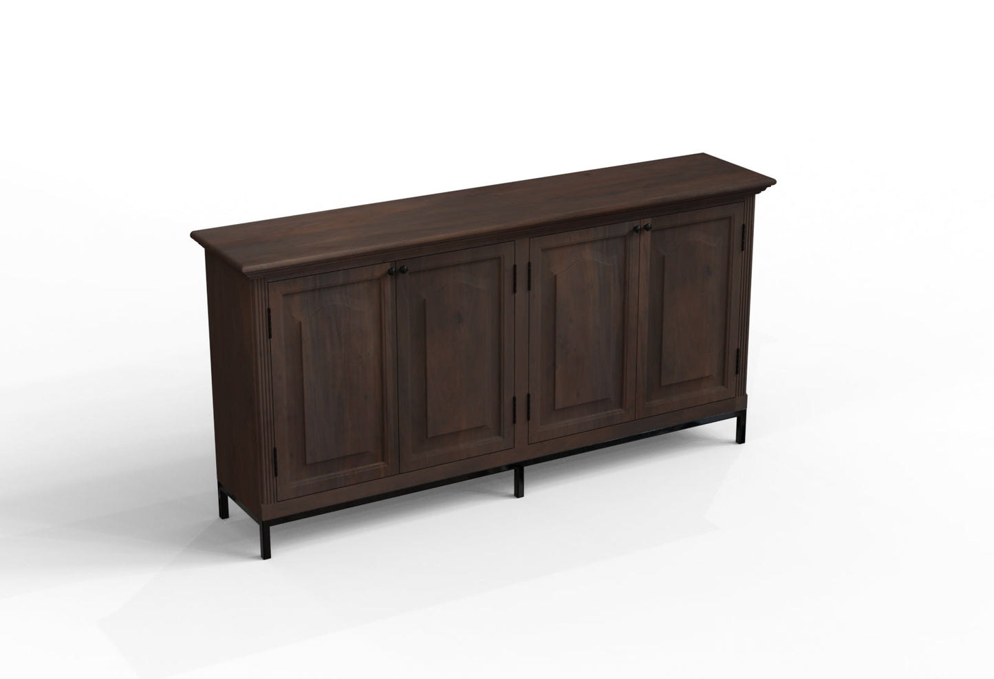 Blair 76" 4 Door Sideboard - Natural + Black
