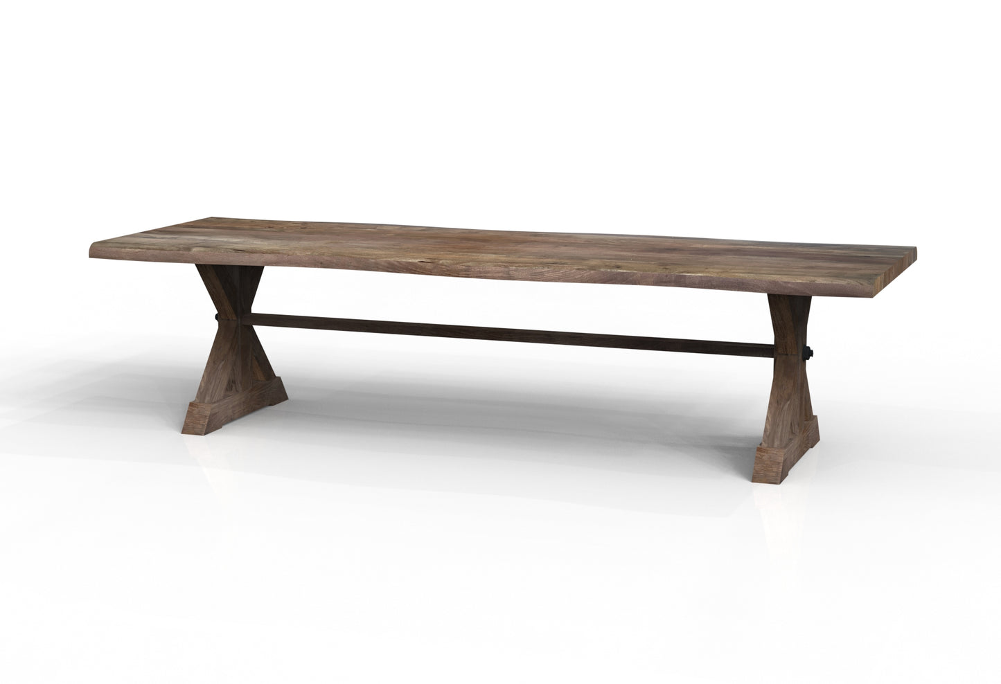 Malcolm Acacia 120" Live Edge Dining Table - Natural + Smoke