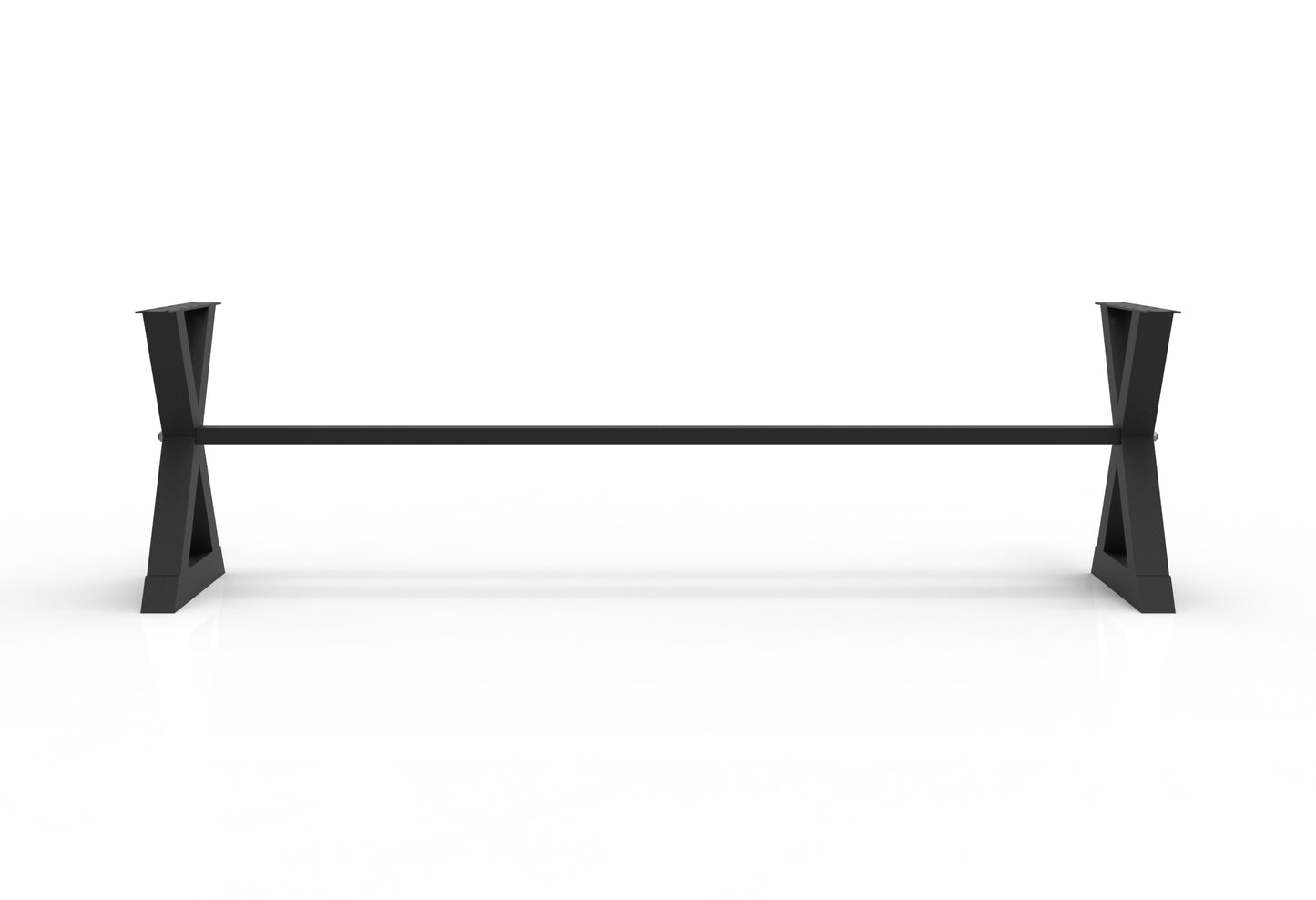 Steel X Dining Table Leg - 120" + Stretcher