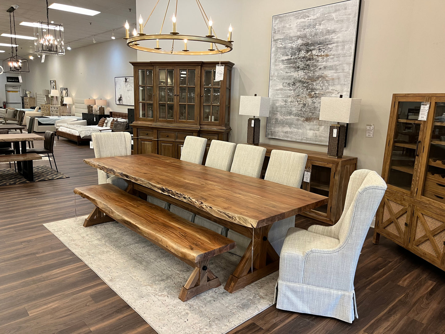 Malcolm Acacia 120" Live Edge Dining Table - Natural