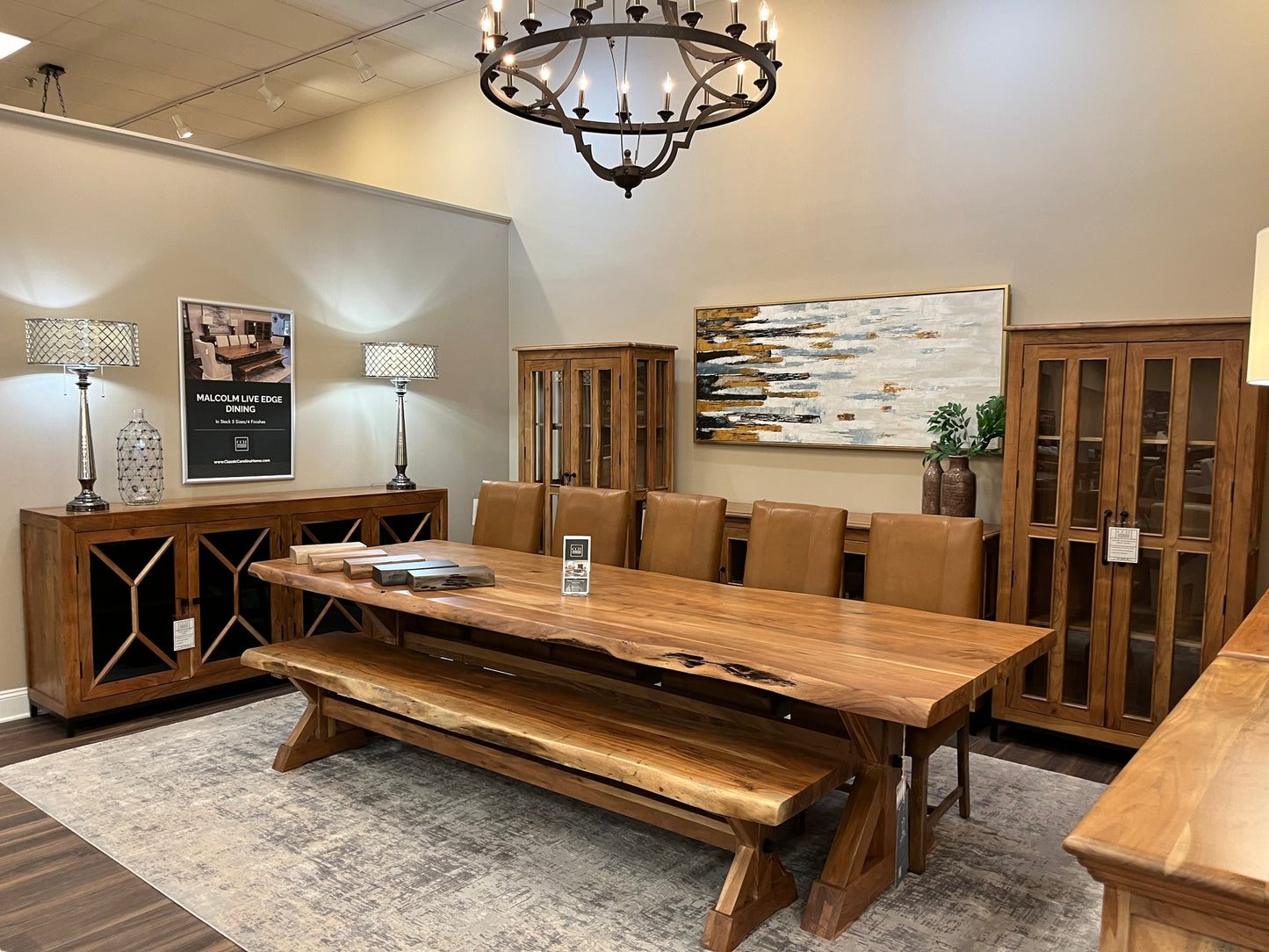 Malcolm Acacia 120" Live Edge Dining Table - Natural