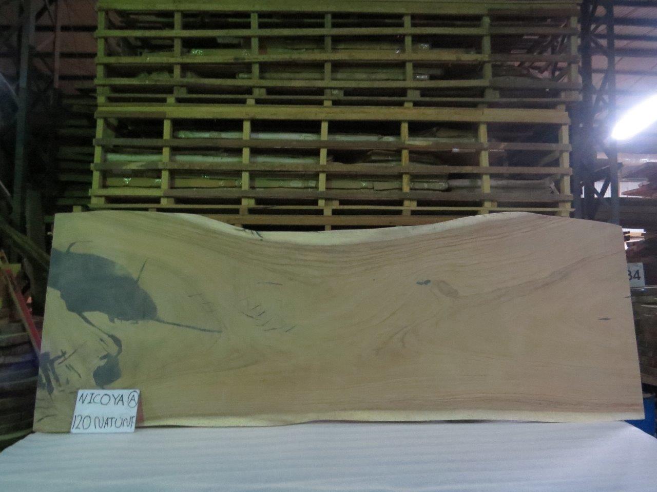 Nicoya 120" Guanacaste Live Edge Dining Table - Unfinished