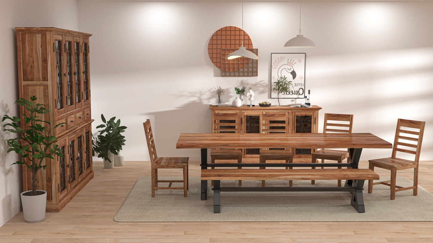 Malcolm Acacia 96" Live Edge Dining Table - Natural