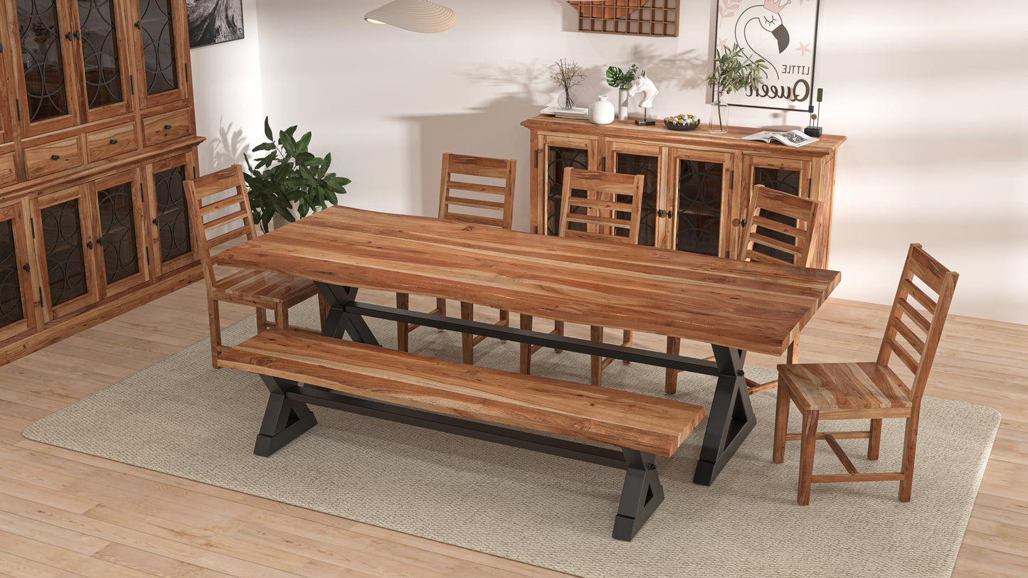 Malcolm Acacia 96" Live Edge Dining Table - Natural