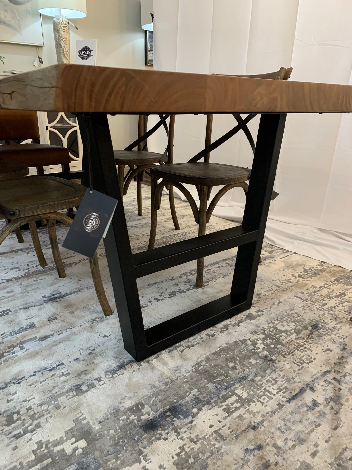 Malcolm Acacia 84" Live Edge Dining Table - Natural