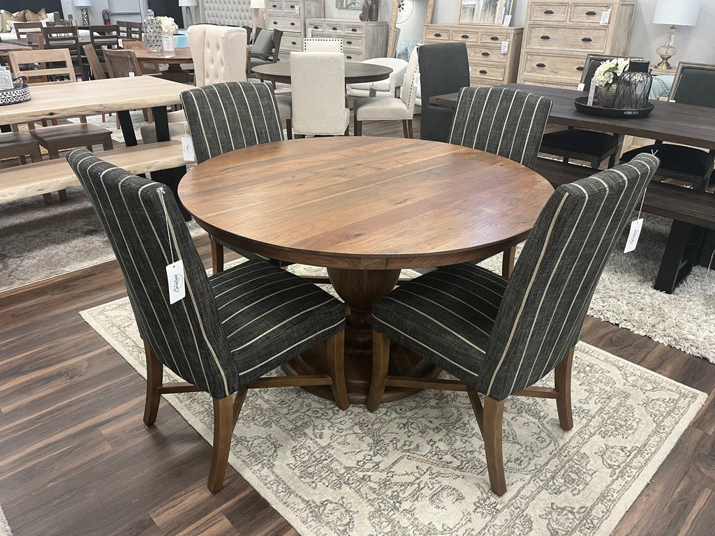 CLANCY Acacia Round Pedestal Dining Tables