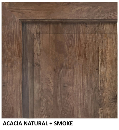 Malcolm Acacia 84" Live Edge Dining Table - Natural + Smoke