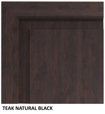 Bartholomew 96" Teak Live Edge Dining Table - Natural + Black