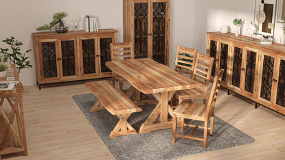Malcolm Acacia 72" Live Edge Dining Table - Natural