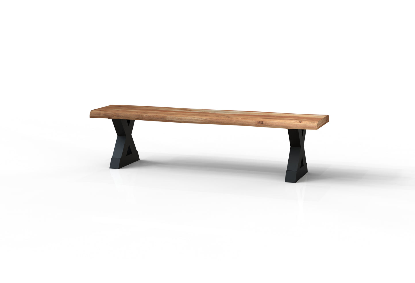 Malcolm 72" Acacia Live Edge Dining Bench - Natural