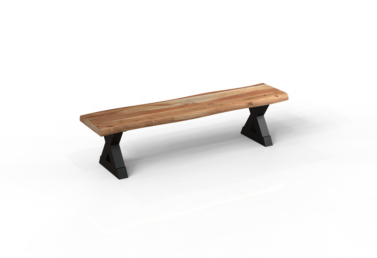 Malcolm 72" Acacia Live Edge Dining Bench - Natural