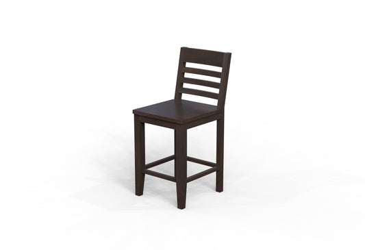 Malcolm Acacia Ladderback Counter Stool - Natural + Black