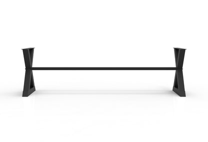 Steel X Dining Table Leg - 120" + Stretcher