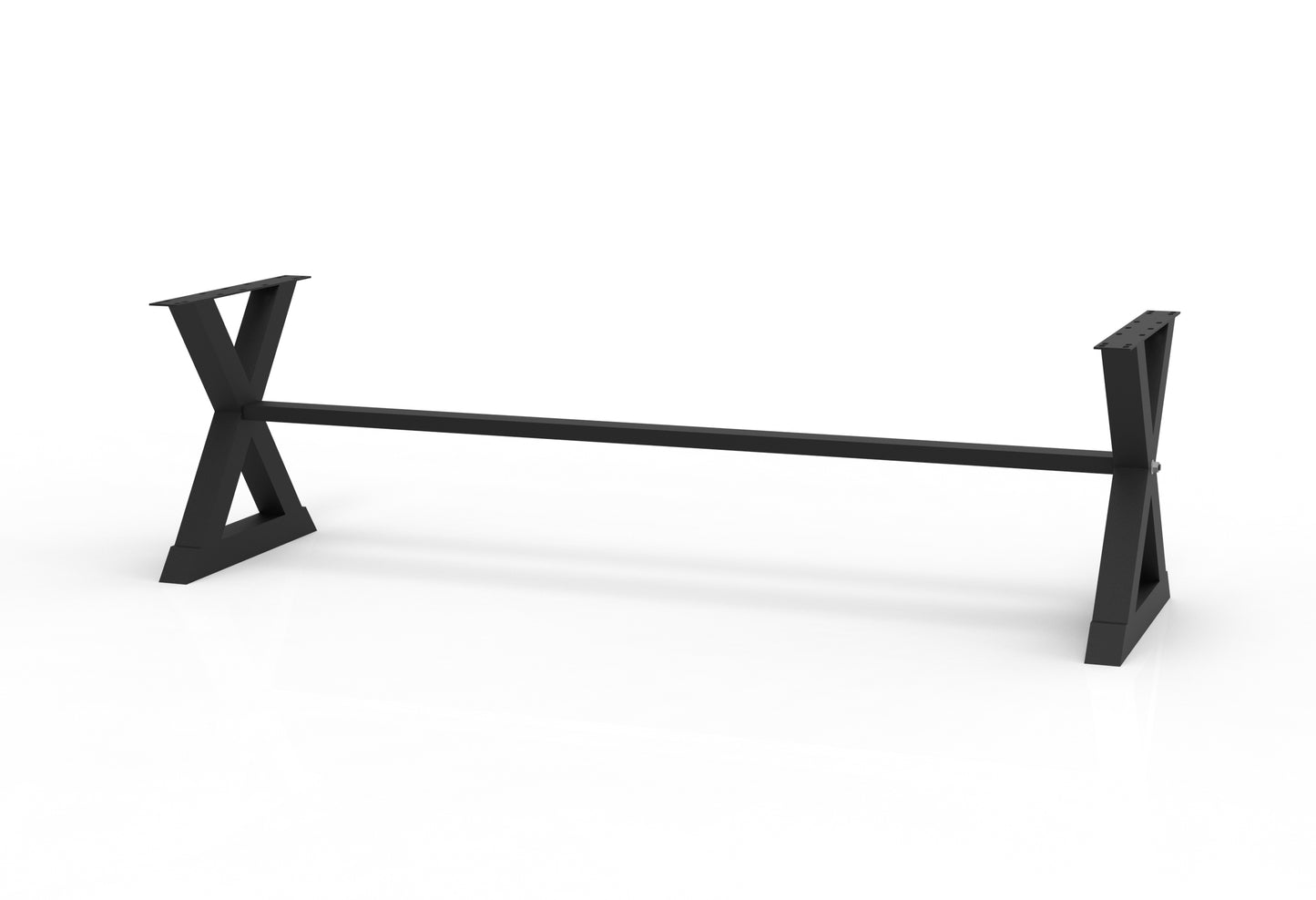 Steel X Dining Table Leg - 120" + Stretcher