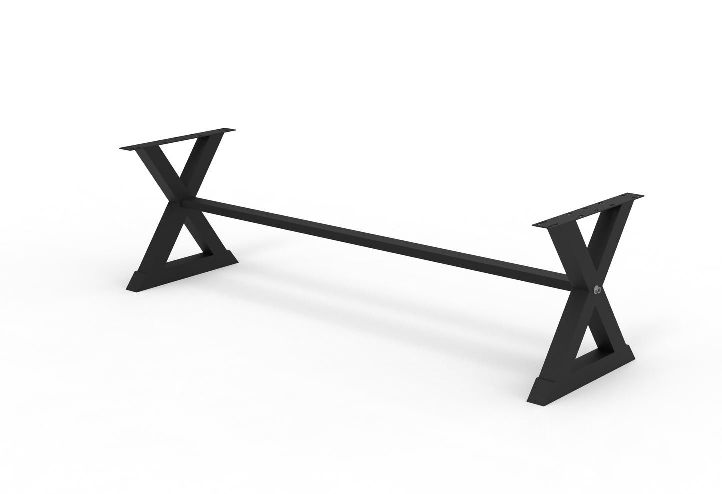 Steel X Dining Table Leg - 120" + Stretcher