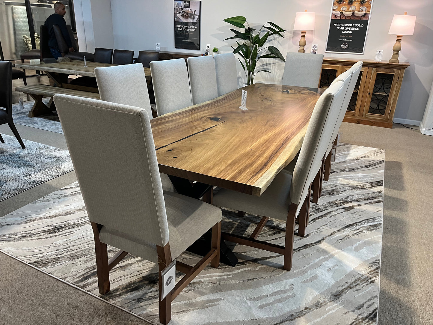 Nicoya 120" Guanacaste Live Edge Dining Table - Natural