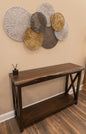 Malcolm Acacia 56" Live Edge Console Table - Natural + Smoke