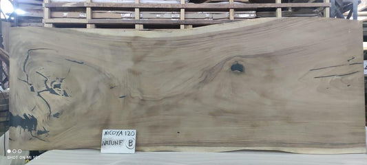 Nicoya 120" Guanacaste Live Edge Dining Table - Unfinished