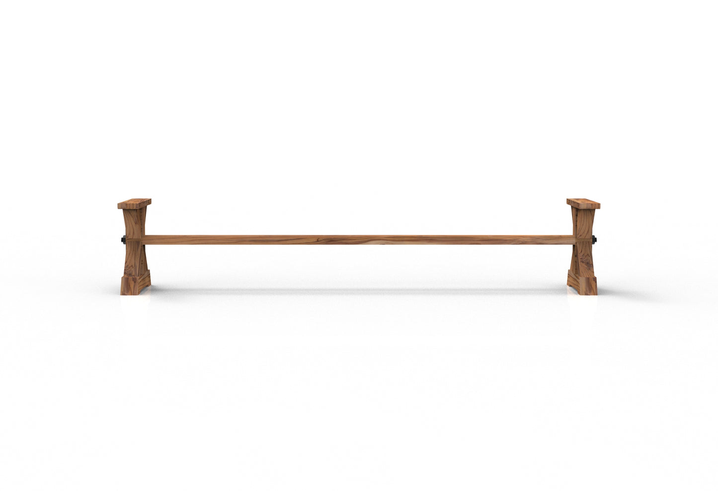 Bartholomew Teak Dining Bench Leg - 96" + Stretcher