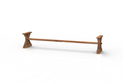 Bartholomew Teak Dining Bench Leg - 96" + Stretcher