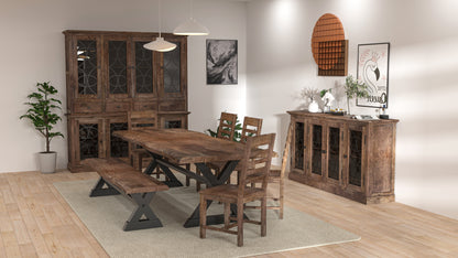 Malcolm Acacia 96" Live Edge Dining Table - Natural + Smoke