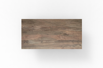 Maxwell Acacia 84" Counter Height Gathering Table - Natural + Smoke