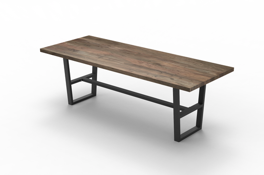 Maxwell Acacia 108" Counter Height Gathering Table - Natural + Smoke
