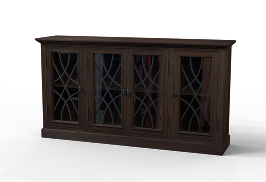 Morrison 76" 4 Door Sideboard - Natural + Black