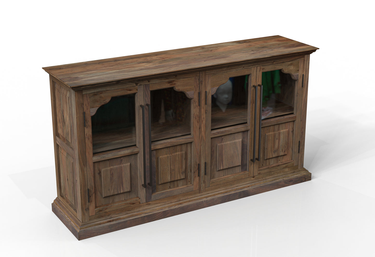 Bradshaw 76" 4 Door Sideboard - Natural + Black