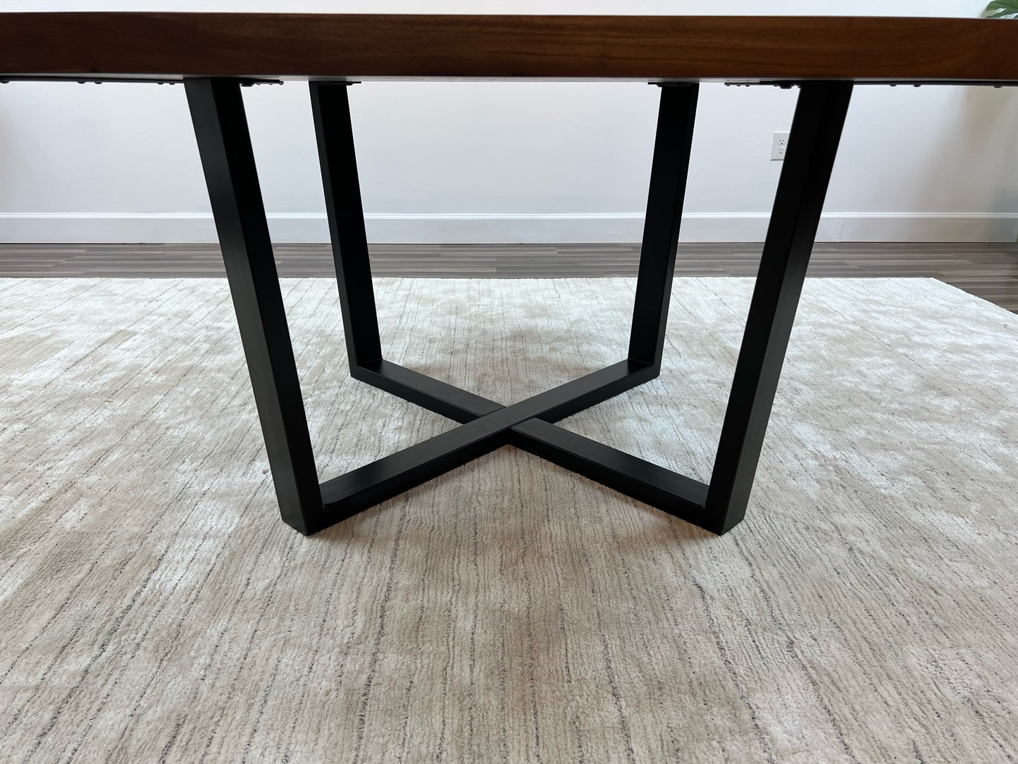 Maxwell Acacia 54" Square Dining Table - Natural + Smoke