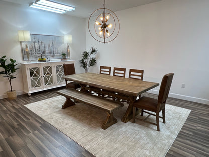 Bartholomew 96" Teak Live Edge Dining Table - Natural