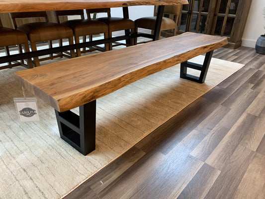 Malcolm 72" Acacia Live Edge Dining Bench - Natural