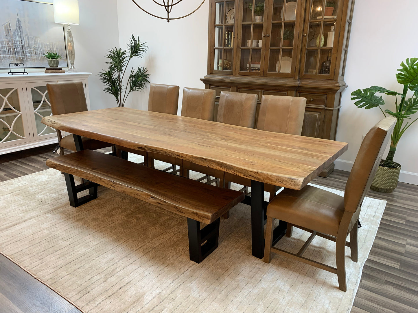 Malcolm Acacia 108" Live Edge Dining Table - Natural