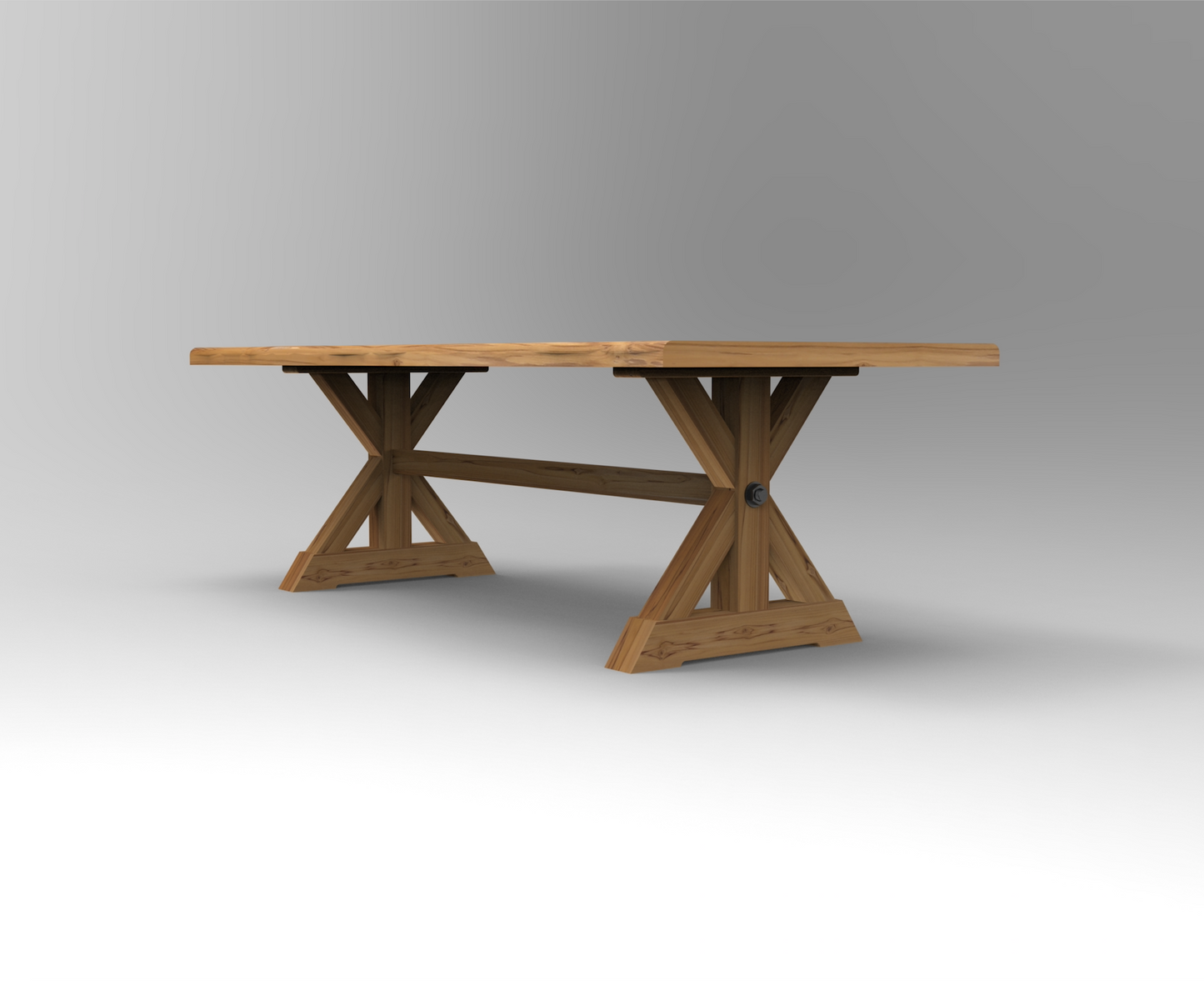 Bartholomew 120" Teak Live Edge Dining Table - Natural