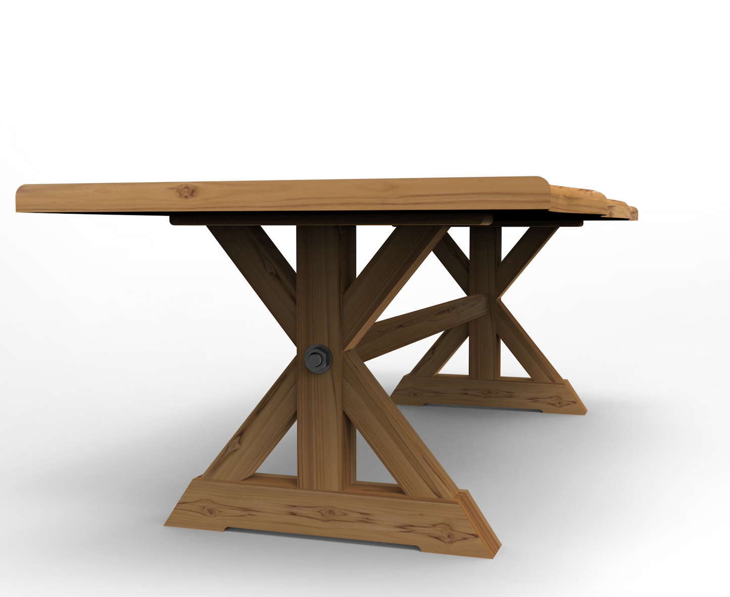 Bartholomew 120" Teak Live Edge Dining Table - Natural